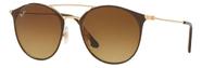 Óculos De Sol Ray Ban Double Bridge Rb3546 9009/85 Marrom Degrade