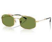 Óculos De Sol Ray Ban Evolution Dourado Verde RB3719 0014E-54