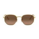 Óculos de Sol Ray-Ban Hexagonal Dourado 0RB3548NL 91244354 Óculos de Sol Ray-Ban Hexagonal Dourado 0RB3548NL 91244354