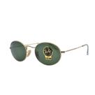 Óculos de Sol Ray Ban Oval Unissex RB3547 001/31 - Metal Dourado e Lente G15