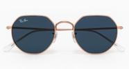 Óculos De Sol Rayban Jack Rb3565 9202r5 Rose Gold Azul Óculos De Sol Rayban Jack Rb3565 9202r5 Rose Gold Azul