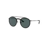 Óculos de sol RB3647 Round Double Bridge tamanho Standard armação polished black