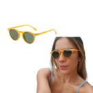 Óculos de Sol Redondo Caraíva Amarelo Leve Casual Esporte Polarizado UV400