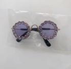 Óculos de Sol Redondo Com Strass Roxo para cachorro e gato