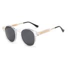 Óculos de Sol Redondo Retrô Torino UV400 Design Robusto Hastes Largas LukeSports Cor:Transparente