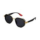 Óculos De Sol Redondos Vintage Masculinos, Designer, Moda, Plástico, Titânio, Proteção UV, Alta