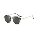 Óculos De Sol Redondos Vintage Unissex Estilo Gótico Com Proteção UV400 Clássico Estilo Steampunk