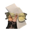 Óculos De Sol Retangulares Vintage Retro Femininos Anti-reflexo Moda Viagem