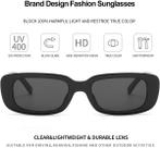 Óculos de sol retângulos para mulheres homens retrô chunky Y2K Sunglas