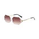 Óculos De Sol Retro Sem Armação Para Mulheres, Marca Designer, Lentes De Moda Sem Moldura