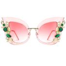 Óculos de sol Slocyclub Funky em forma de borboleta para mulheres com strass