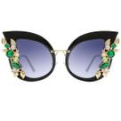 Óculos de sol Slocyclub Jeweled Butterfly Rhinestone UV400 Óculos de sol Slocyclub Jeweled Butterfly Rhinestone UV400