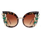 Óculos de sol Slocyclub Jeweled Butterfly UV400 Oversized