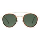 Óculos de Sol SOJOS SJ1104 Retro Round - Armação Marrom/Verde