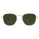 Óculos de sol SOJOS SJ1143 quadrados pequenos polarizados dourado/verde