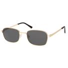 Óculos de Sol SOJOS SJ1177 - Retro Retangular Polarizado com Lentes Cinza Dourado