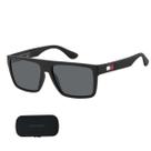 Óculos De Sol Tommy Hilfiger Preto Clássico TH 1605/S Tamanho 56