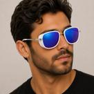 Óculos De Sol Tony Stark -homem De Ferro Vingadores Iron Man Branco Branco Branco Azul Óculos De Sol Tony Stark -homem De Ferro Vingadores Iron Man Branco Branco Branco Azul