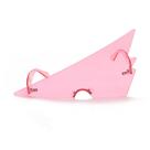 Óculos de sol Triangle Rimless Pink Novelty para festas