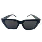 Óculos de Sol Triton MG3614-C1 Armação Acetato Preto Matte Bordas Largas Lentes Gatinho Fumê UV400 Óculos de Sol Triton MG3614-C1 Armação Acetato Preto Matte Bordas Largas Lentes Gatinho Fumê UV400