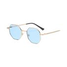 Óculos De Sol Unissex Com Proteção UV, Estilo Clássico Com Armação De Metal, Lentes Poligonais