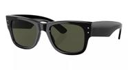 Óculos De Sol Unissex Mega Wayfarer Preto Lente Verde - Importado Italia Original