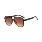 Óculos De Sol Unissex Oversized Vintage Estilo Piloto Com Ponte Dupla, Lentes Grandes Amarelas Para