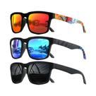 Óculos De Sol Unissex Polarizados UV400 Quadrados Retrô Vintage Com Design De Hastes Coloridas