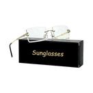 Óculos De Sol Unissex Retro Com Armação De Metal, Lentes Coloridas, Estilo Vintage, Sem Aro,