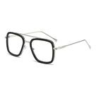 Óculos De Sol Unissex Tony Stark UV400 Com Armação Quadrada E Lentes Transparentes, Moda Em Óculos