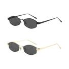 Óculos De Sol Unissex Vintage Com Lentes Pretas Estilo Punk, 2 Peças, Óculos De Sol Hexagonais De