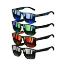 Óculos De Sol Unissex Vintage Com Padrão Quadrado De Marca De Luxo - Kit Com 4 Óculos De Sol
