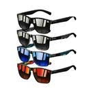 Óculos De Sol Unissex Vintage Com Padrão Quadrado De Marca De Luxo - Kit Com 4 Óculos De Sol