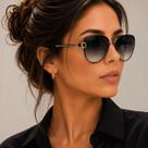 Óculos De Sol Vinkin01 Feminino Polarizado Uv400 Luxuoso Preto Preto Preto Óculos De Sol Vinkin01 Feminino Polarizado Uv400 Luxuoso Preto Preto Preto