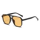 Óculos De Sol Vintage Oversized Retro Para Mulheres Com Lentes Amarelas E Ponte Dupla Unissex