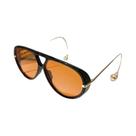 Óculos De Sol Vintage Oversized Unissex UV400 Com Ponte Dupla, Óculos De Designer De Luxo