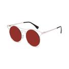 Óculos De Sol Vintage Unissex Com Armação De Metal E Lentes Gradientes Com Proteção UV