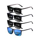 Óculos De Sol Vintage Unissex Quadrados 4PCS Anti-reflexo Marca De Luxo Designer Retro Óculos De Sol Vintage Unissex Quadrados 4PCS Anti-reflexo Marca De Luxo Designer Retro