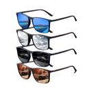 Óculos De Sol Vintage Unissex Quadrados 4PCS Anti-reflexo Marca De Luxo Designer Retro Óculos De Sol Vintage Unissex Quadrados 4PCS Anti-reflexo Marca De Luxo Designer Retro
