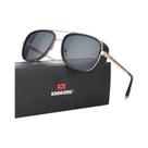 Óculos De Sol Vintage Unissex Tony Stark Steampunk Gradiente Vermelho UV400