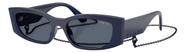 Óculos De Sol Vogue Vo5655su 324087 53-17 Azul Total Retangular Com Cantos Arredondados Azul Total Cinza-escuro