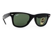 Óculos De Sol Wayfarer RB2140 Preto Lente Verde Acetato Unissex Óculos De Sol Wayfarer RB2140 Preto Lente Verde Acetato Unissex