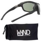 Óculos de sol WYND Blocker Airdam Motorcycle Riding Black Matte