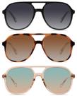 Óculos de Sol YDAOWKN Retro Quadrado Aviador UV400 - Unissex