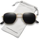 Óculos de Sol YWWPMDOF Polarizados Quadrados e Hexagonais UV400 - Unissex