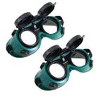 Oculos De Solda Kit 2 Uni EPI Mascara De Protecao Equipamento Profissional Articulavel Dupla Lente Soldador Com Filtro