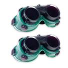 Oculos De Solda Kit 2 Uni Protecao EPI Mascara Articulavel Equipamento Profissional Para Soldador Dupla Lente Com Filtro