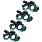 Oculos De Solda Kit 4 Uni EPI Mascara De Protecao Articulavel Dupla Lente Equipamento Profissional Soldador Com Filtro