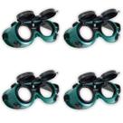 Oculos De Solda Kit 4 Uni EPI Mascara De Protecao Articulavel Equipamento Profissional Dupla Lente Soldador Com Filtro