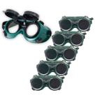 Oculos De Solda Kit 5 Uni EPI Mascara De Protecao Equipamento Profissional Articulavel Dupla Lente Soldador Com Filtro